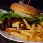 Ron's Mushroom-Swiss Burger ron's place kenosha, mushroom swiss burger, burger kenosha